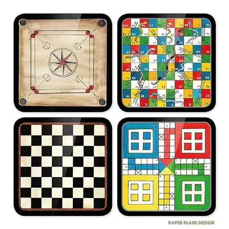 Paper Plane Design Tea Coaster Set Wooden Decorative Coasters Set Home And Office Wooden Coaster Set LUDO 