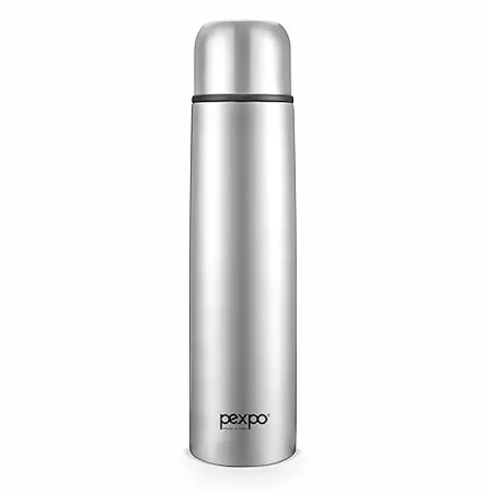 Pexpo Stainless Steel 18 Hours Hot Cold Thermosteel Insulated Flask 750 ml Silver Flip Pro Leak Proof Odorless