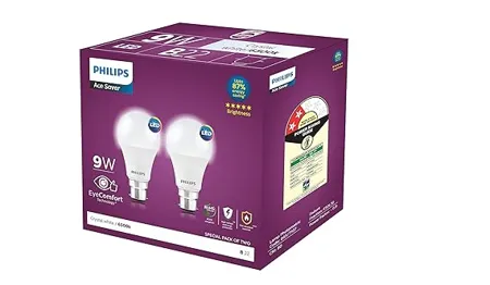 Philips 9 Watts Multipack B22 LED Cool Day White LED Bulb Pack of 2 Ace Saver 