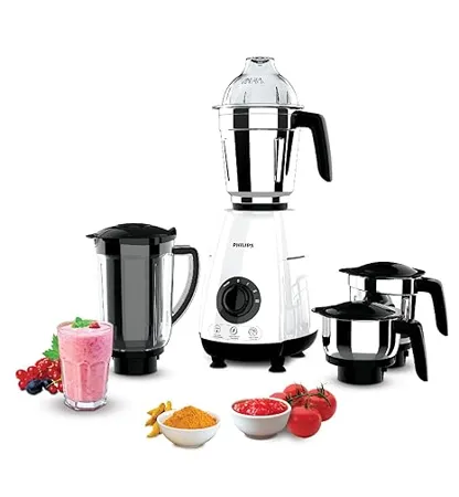 Philips HL7703 00 1000 Watt Mixer Grinder Copper Motor 4 Jar with 5 Year Warranty on Motor