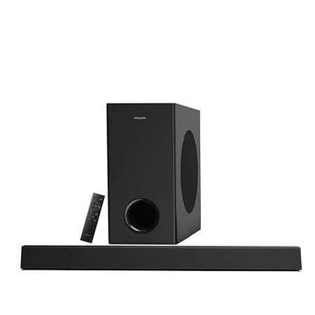 Philips TAB7007 2 1 CH 240W Dolby Digital Plus Bluetooth Soundbar V5 3 with Wireless subwoofer Multi Connectivity Option with Supporting USB HDMI AUX Remote Control Black 
