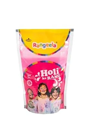 Pidilite Rangeela Holi Ke Rang Floro Pink Non Toxic Colour Soft and Smooth On Skin Washable Easy to Remove Pleasant Fragrance Trusted Brand Safe for Children 500g Pouch Pack