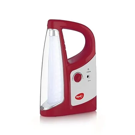 Pigeon by Stovekraft Gleam LED Rechargeable Emergency Lamp with 1600 mAH and 50 Hours of Backup time Red 