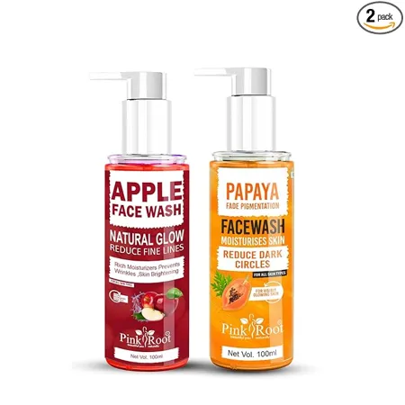 Pink Root Apple with Papaya Face Wash 100ml Pack of 2 
