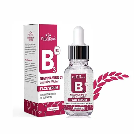 Pink Root Niacinamide 5 Zinc Serum for Face Pore Reducer Uneven Skin Tone Treatment Diminishes Acne Prone Skin Balancing Pore Reducing Restores Elasticity