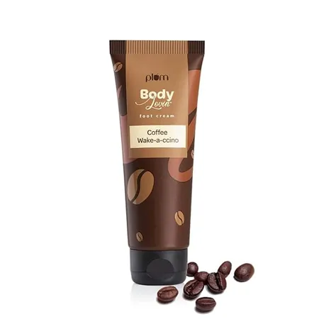 Plum BodyLovin Coffee Wake a ccino Foot Cream All Skin Types Especially Dry Feet Non Greasy Cracked Heels Winter Care 100 Vegan Cruelty Free
