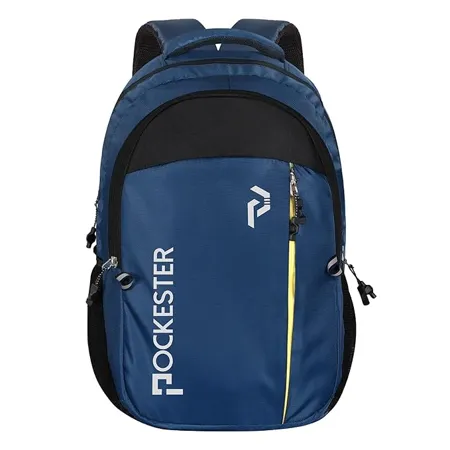 Pockester 35L Water Resistant Large Laptop Office College School Travel Casual Design Unisex Backpack Fits up 15 6 inch laptops Navy Blue 