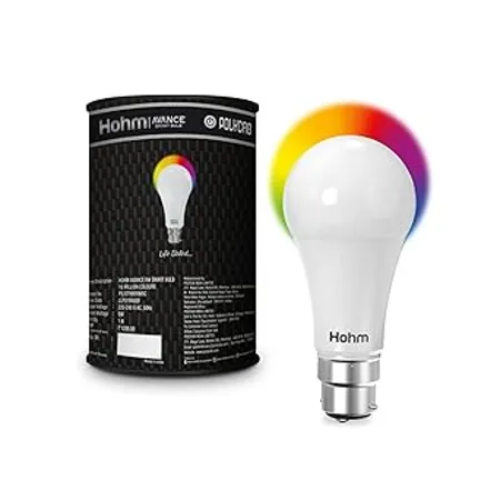 Polycab Hohm RGB Smart Bulb 9 Watt Wi Fi Enabled App Control LED Compatible with Amazon Alexa and Google Assistant 16 Million Colors Warm Cool White 1 Piece 