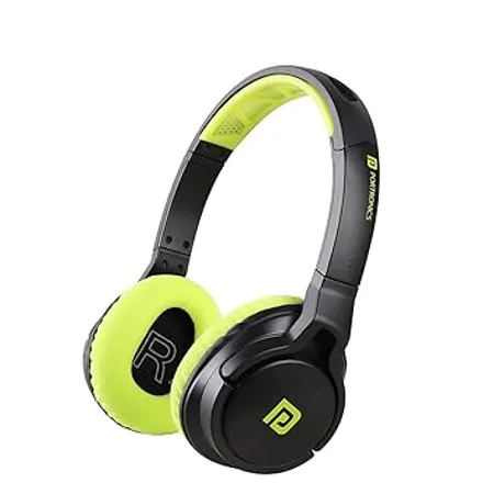 Portronics Muffs M1 Wireless Bluetooth Over Ear Headphone Powerful Bass Handsfree Calling 3 5mm Aux in Long Playtime Green 