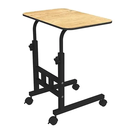 Portronics My Buddy D Wood Multipurpose Movable Adjustable Table for Computer Laptop Brown 