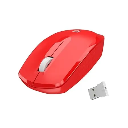 Portronics Toad 25 Wireless Mouse 2 4 GHz with USB Nano Dongle 1200 DPI Optical Tracking Ambidextrous for PC MacBook Laptop Red 
