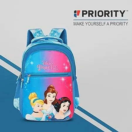 Priority Disney Princess 29 Litres Turquoise Blue Polyester School Bag Specially For Teenagers Backpack Made for Unisex Orange 001 25868 