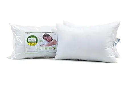 Recron Certified Dream Fibre Pillow 16X24 Fiber Microfiber White Pack Of 2 