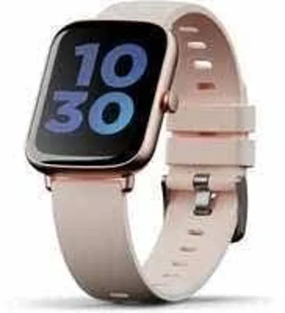  Refurbished Boult Cosmic 1 69 inch Display SpO2 Heart Monitor Smartwatch Rose Gold Strap Free Size 