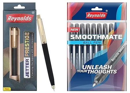 Reynolds JETTER PREST Reynolds SMOOTHMATE 10 CT PENS Black Ball Pen
