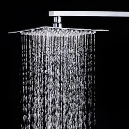 SBD Ultra Thin SS Square 101mm 4 X4 Rain Shower with SS Square Shower Arm Combo Stainless Steel 304 with 18 inch Arm 