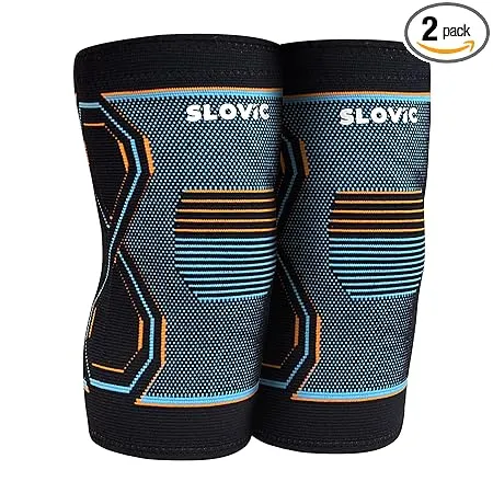 SLOVIC Knee Support for Gym Squats Medium Pain Relief Knee Cap for Men and Knee Caps for Women One Year Warranty on Multipurpose knee caps