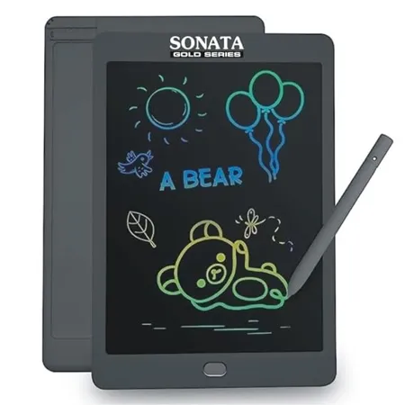 SONATA gold Magic Slate LCD Writing Tablet Unbreakable with Stylus Pen Re Writable with Screen for Educational Drawing Playing Handwriting Notes Gifts for Kids Adults 1 Year Warranty 