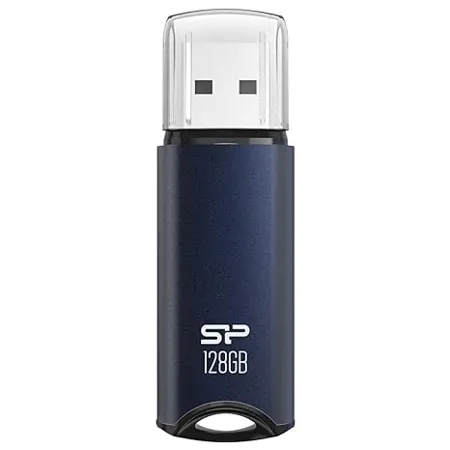 SP Silicon Power 128GB USB 3 0 Flash Drive Aluminum Casing Built in Strap Hole USB 3 2 Gen 1 USB 2 0 Thumb Drive Pen Drive Memory Stick Navy Blue Marvel M02 Series