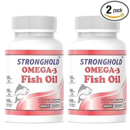 STRONGHOLD OMEGA 3 Fish Oil 120 Soft Gel Capsule 1000mg Omega3 180mg EPA 120mg DHA Improver immunity Anti Aging Benefits Healthy Bones Joint Function