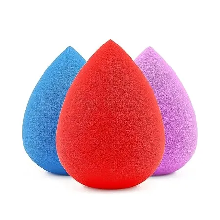 SUAKE Professional Beauty Blender Sponges for Face Makeup Beauty Blender Face Sponge Puff for all Skin Types Soft Latex Free Reusable Multicolor Pack of 3 