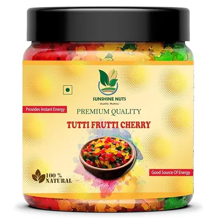 SUNSHINE NUTS Tutti Frutti for Cake Fresh and Natural Cherries Cherry Topping for Ice Cream Bread and Pastries Mix Pack Cherry Fresh Fruits 400g 