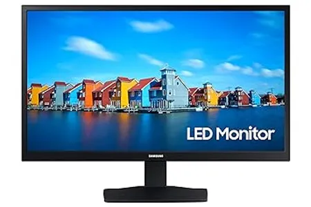 Samsung 22 inch 54 48cm LED 1920 x 1080 Pixels FHD Flat Monitor VA 60 Hz Wide View Angle HDMI D sub Ports Flicker Free LS22A334NHWXXL Black 