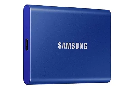 Samsung T7 1TB Up to 1 050MB s USB 3 2 Gen 2 10Gbps Type C External Solid State Drive Portable SSD Blue MU PC1T0H 