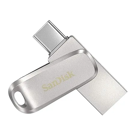 SanDisk Ultra Dual Drive Luxe USB Type C 512GB Metal Pendrive for Mobile Silver 