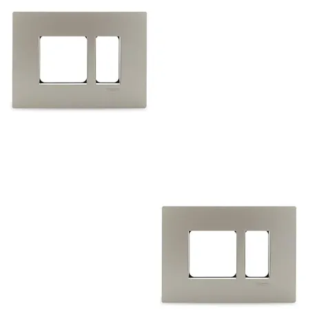 Schneider Electric Opale 3 Module Grid and Cover Plate Champagne Gold Pack of 2 