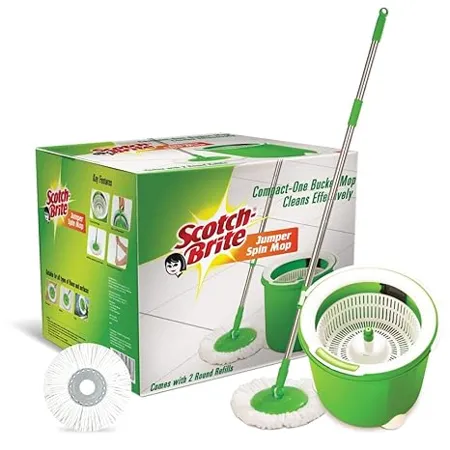 Scotch Brite Jumper Spin Mop with Round Refill Heads