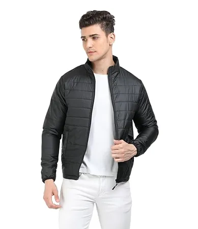 Scott International Men s Quilted Puffer Jacket Lightweight Water Repellant Elastic Cuffs Zipped Pockets Casual Winter Jacket Stylish Outerwear for Men