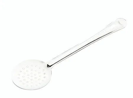 SignoraWare Kitchen Tools Stainless Steel Food Grade Heavy Gauge 1 2 MM Elite Skimmer Poni Deep Fry Jhara Jharni No 7 for Frying and Straining Puris Nuggets Rice Pakodas Size 45 cm 