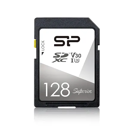 Silicon Power 128GB SDXC UHS I SD Memory Card Up to 100MB s Read 80MB s Write Class 10 U3 V30 4K UHD Superior Series