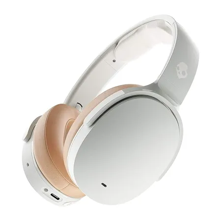 Skullcandy Hesh Active Noise Cancellation Wireless Over Ear Headphone with Up to 22 Hours of Battery Rapid Charge 10 min 3 hrs Built in Tile Finding Technology Mob White