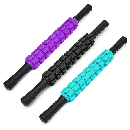 Slovic Massage Stick Self Massage Equipment for Instant Muscle Pain Relief Workout Recovery Relieves Pain Soreness from Shoulders Neck Back Legs Premium Built Anti Slip Grip