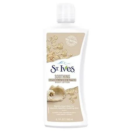 St Ives Soothing Oatmeal Shea Butter Body Lotion 100 Natural Moisturizers Paraben Free Non greasy formula Smooth Healthy skin imported 200ml