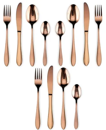 Star Work 12 Piece Cutlery Set Gold Coated Stainless Steel Grade 304 Food Grade Dishwasher Safe Kitchen Dining Collection Set of 12 3 Spoon 3 Fork 3 Knife 3 Tea Spoon 