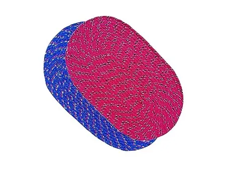 Status Multi Purpose Braided Place Mat for Indoor Kitchen Hall and Room Durable Mat for Home Decor 30x50 cm Multi Color Pack of 2 Random Color