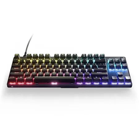 SteelSeries New Apex 9 TKL HotSwap Optical Mini Keyboard TKL Esports Design Optical Switches RGB Customization Aluminum Alloy Frame Double Shot PBT Keycaps