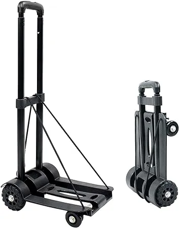 Suicune Shopping Trolleys Collapsible Trolley with Wheels Folding Trolley Cart Heavy Duty Foldable Trolly Shopping Bag on Wheels Portable Sack Barrows Moving Luggage Trolley Hand Truck Dolly Trolley