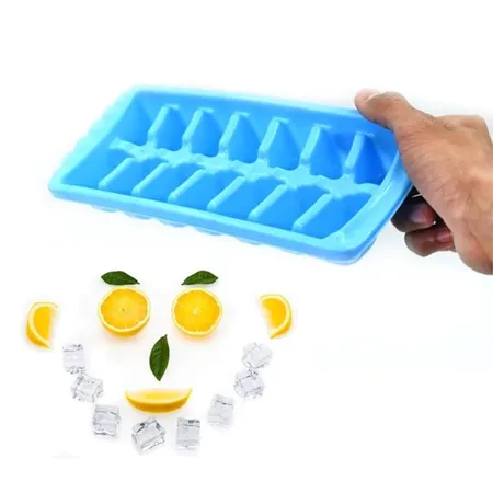 Suzec Silicone Ice Cube Trays Ice Cube Maker Flexible Stackable Mini Cocktail Whiskey Ice Cube Mold Storage Container