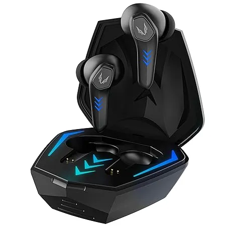 TAGG Rogue 100Gt Bluetooth Truly Wireless Gaming in Ear Earbuds with 50Ms Low Latency for Better Gaming 20Hrs Playtime with Mic with Enc for Best Calling Made for Comfort Gaming Black 