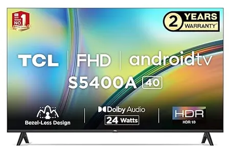 TCL 101 cm 40 inches Bezel Less S Series Full HD Smart Android LED TV 40S5400A Black 