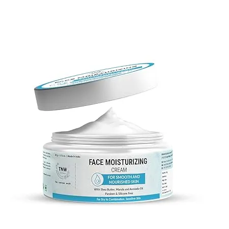 TNW THE NATURAL WASH Face Moisturizing Cream with Shea Butter Marula Oil and Avocado Oil For Dry to Combination Sensitive Skin 50g