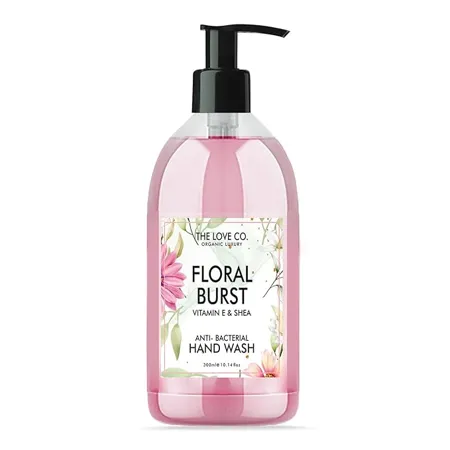 The Love Co Luxury Organic Floral Burst Hand wash Moisturizing and Gentle Hand Wash for Soft and Supple Soft Smooth Skin 300Ml