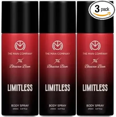The Man Company Limitless Body Spray for Men 150ml Premium Long Lasting Fragrance Your Travel Buddy Pack of 3