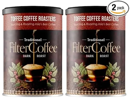Toffee Coffee Roasters Pack of 2 200g Each 400 g South Indian Filter Coffee Specialty Blend Traditional Dark Roast Signature Filter Coffee