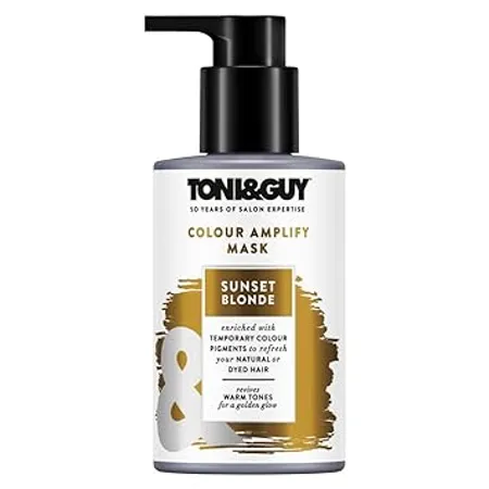 Toni Guy Colour Amplify Hair Mask Sunset Blonde with UV Filter Argan Oil for Color Treated Hair Gives Colour Boost Shine to Natural Dyed Hair Keeps Hair Colour Refreshed for Longer Period 200 ml