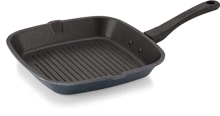 Tosaa Non Stick Aluminium Gas Compatible Grill Pan 24 cm Marble Grey